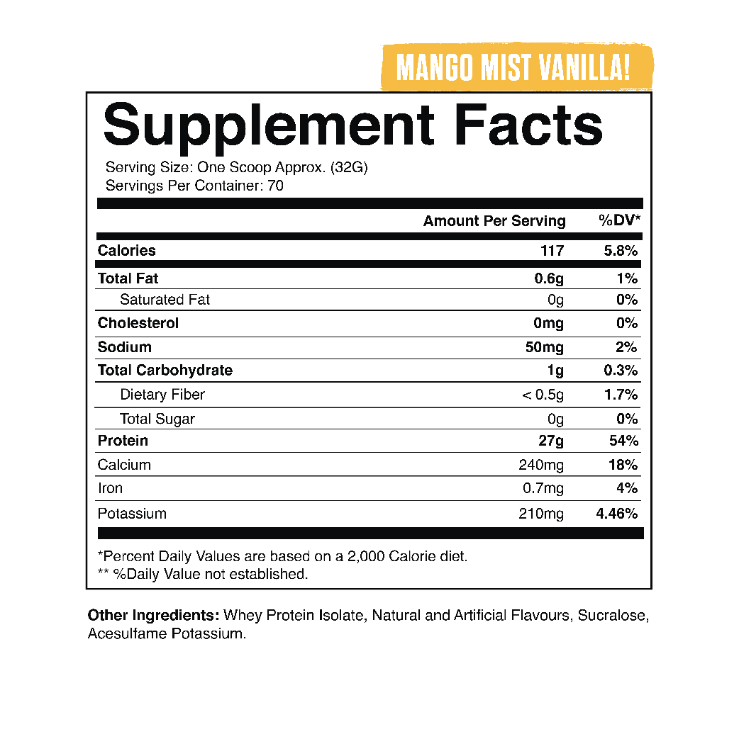 ISO HARD PROTEIN | MANGO MIST VANILLA | METALLIC SERIES - Image 3